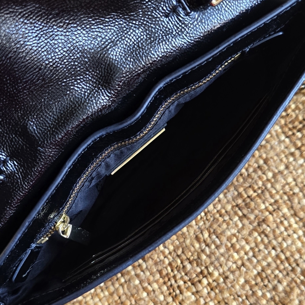 Tory Burch Marion Crossbody/Clutch Glossy Patent Purse - Picture 9 of 16